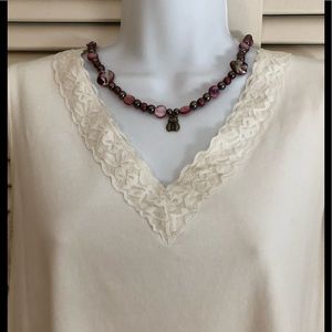 FADED GLORY LACED V NECK CAMISOLE XL 16-18